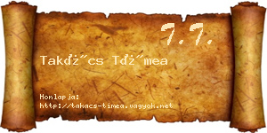 Takács Tímea névjegykártya