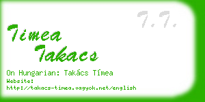 timea takacs business card